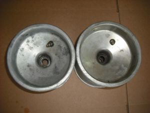 (Qty 2) 6" x 125mm Forged Magnesium Kart Wheel D17 Spindle Mount