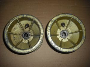 (QTY 2) Dino VINTAGE Kart Super Magnesium Wheels 5" x 120mm 17mm DSM Spindle Mount