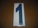 BRK 6" Adhesive Numbers - Blue on White #1 (Set of 4)
