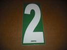 BRK 6" Adhesive Numbers - White on Green #2 (Set of 4)