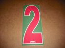 BRK 6" Adhesive Numbers - Red on Green #2 (Set of 4)