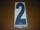 BRK 6" Adhesive Numbers - Blue on White #2 (Set of 4)