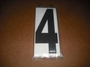 BRK 6" Adhesive Numbers - Black on White #4 (Set of 4)