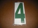 BRK 6" Adhesive Numbers - Green on White #4 (Set of 4)
