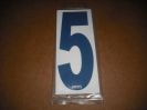 BRK 6" Adhesive Numbers - Blue on White #5 (Set of 4)