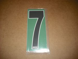 BRK 6" Adhesive Numbers - Black on Green #7 (Set of 4)