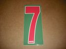 BRK 6" Adhesive Numbers - Red on Green #7 (Set of 4)