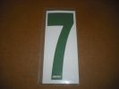 BRK 6" Adhesive Numbers - Green on White #7 (Set of 4)