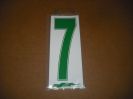 J3 6" Adhesive Numbers - Green on White #7 (Set of 4)