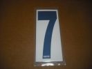 BRK 6" Adhesive Numbers - Blue on White #7 (Set of 4)