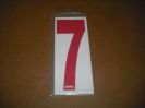 BRK 6" Adhesive Numbers - Red on White #7 (Set of 4)