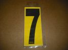 OTK Tony Kart 6" Adhesive Numbers - Black on Yellow #7 (Set of 4)