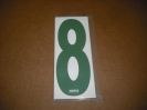 BRK 6" Adhesive Numbers - Green on White #8 (Set of 4)