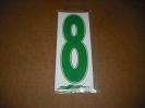 J3 6" Adhesive Numbers - Green on White #8 (Set of 4)