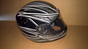 NEW Vega Size XL Trak Universe Kart Helmet SNELL K2010 Black Graphic #6279-015