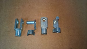 (QTY 2) NEW M6 x 24mm Kart Brake Linkage Fork Yoke + Clip Righetti Ridolfi KF520 KF522