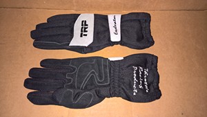 NEW TRP Throttle Racing Products Excelerator Kart Racing Driving Gloves Black Size Youth Large