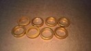 QTY 8 NEW GOLD D17 25mm x 5mm Front Steering Spindle Spacer Aluminum