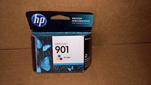 DEC 2015 NEW Genuine HP Hewlett Packard 901 Tri-Color Ink Jet Inkjet Printer Cartridge CC656AN 140