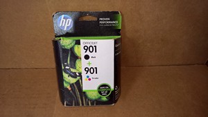 MAY 2014 NEW Genuine HP Hewlett Packard Combo Pack 901 Black + Tri-Color Ink Jet Inkjet Printer Cartridge CN069FN