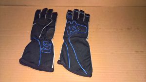 NEW Size SMALL K1 Racegear  RS1 Reverse-Stitch Kart Racing Gloves BLUE / BLACK