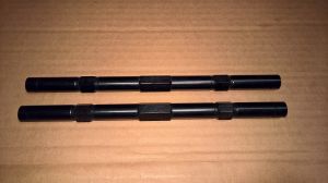 NEW PAIR 220mm Courtney Concepts Kart M8 HYBRID Steering Tie Rod Track Rod BLACK