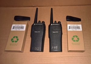 (QTY 2) Motorola Radius CP150 CP-150 4 Channel Two Way Radio Walkie Talkie AAH50KCC9AA1AN