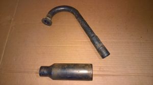Robertson ROUND Exhaust Header Pipe + RLV B91 Silencer Briggs & Stratton Animal Kart Engine Motor