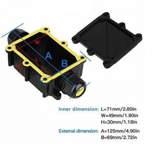 NEW Waterproof IP68 External Junction Box 2 Way Plug Line M20 Coax Cable Connect