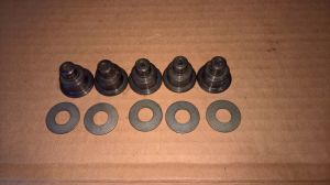 (QTY 5) NEW CRG Kart Floating Rear Brake Disc Rotor Pin + Washer V-05 V-09 V-10 FK0.01660