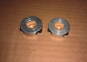 (QTY 2) NEW Ruland 5/8" x 7/16" 2-Piece Aluminum Split Kart Clamp Collar
