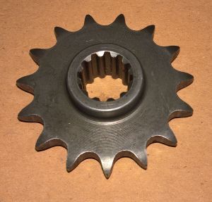 15T #428 12-Spline ICC KZ Shifter Kart Countershaft Drive Sprocket {#2}