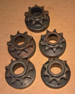 (QTY 5) Yamaha KT100 KT-100 9T Direct Drive Kart Sprocket