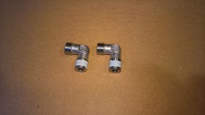 NEW (Qty 2) Kart Brake 90 deg Master Cylinder Fitting Line Adapter Elbow Righetti Ridolfi K266B