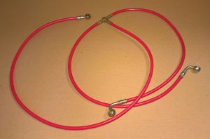 NEW CRG KF Kart Front Hand Brake Line Hose Banjo Fittings