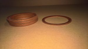 NEW (Qty 10) Kart Copper Head Gasket Shim 50.7mm x 63.7mm x 1.28mm CONCAVE