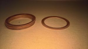 NEW (Qty 5) Misc. Kart Copper Head Gasket Shim 50.7mm x 63.7mm CONCAVE
