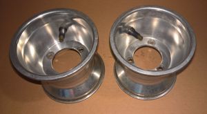 (QTY 2) CRG 5" x 125mm Aluminum Kart Wheel M8 3/67 3/68