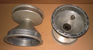 (QTY 2) CRG 5" x 125mm Aluminum Kart Wheel D17 Spindle Mount