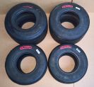 Vega VAH 'Red' Kart Slick Race Racing Tire Set (2x) 10x4.60-5 + (2x) 11x6.00-5
