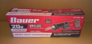 NEW Bauer 20V Cordless Battery-Powered Reciprocating Saw Sawzall 1775C-B 59643 TOOL ONLY