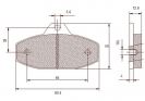 NEW (QTY 1) Parolin Kart Rear Brake Pad 5181 Galfer 1054 KBA60811