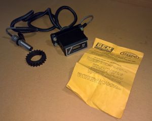 NEW OLD STOCK G.E.M. Racing Products Vintage Kart Electronic Speedometer 1-1/4"